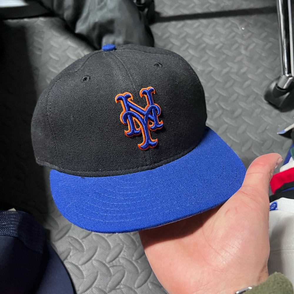 New York Mets Fitted‎ Hat 7 1/4 New Era Diamond Collection Vintage USA